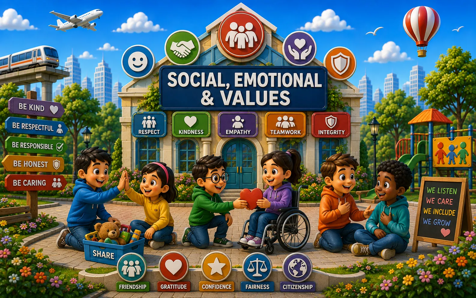 Social, Emotional & Values